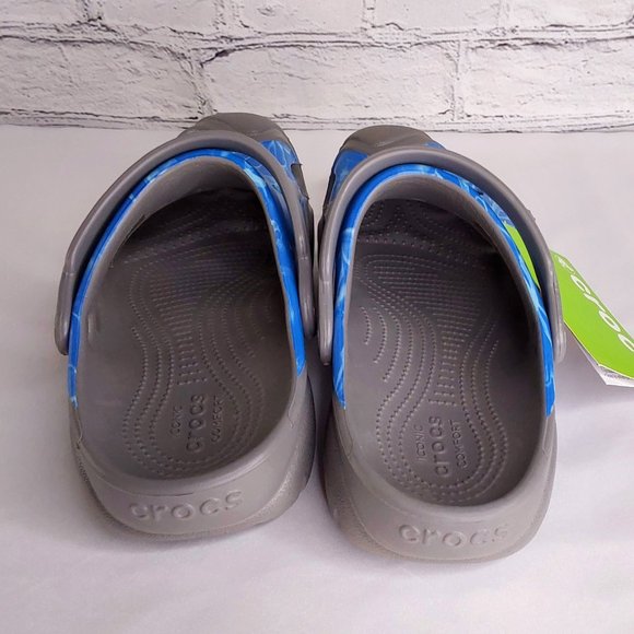 'CROCS' SWIFTWATER GRAPHIC RUGGED CLOG SLIDES - Picture 7 of 16